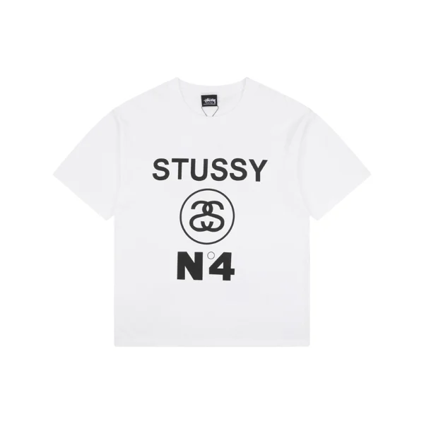 Stussy N4 Graphic Logo T-Shirt White Front view