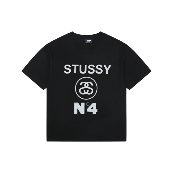 Stussy N4 Graphic Logo T-Shirt Black Front view