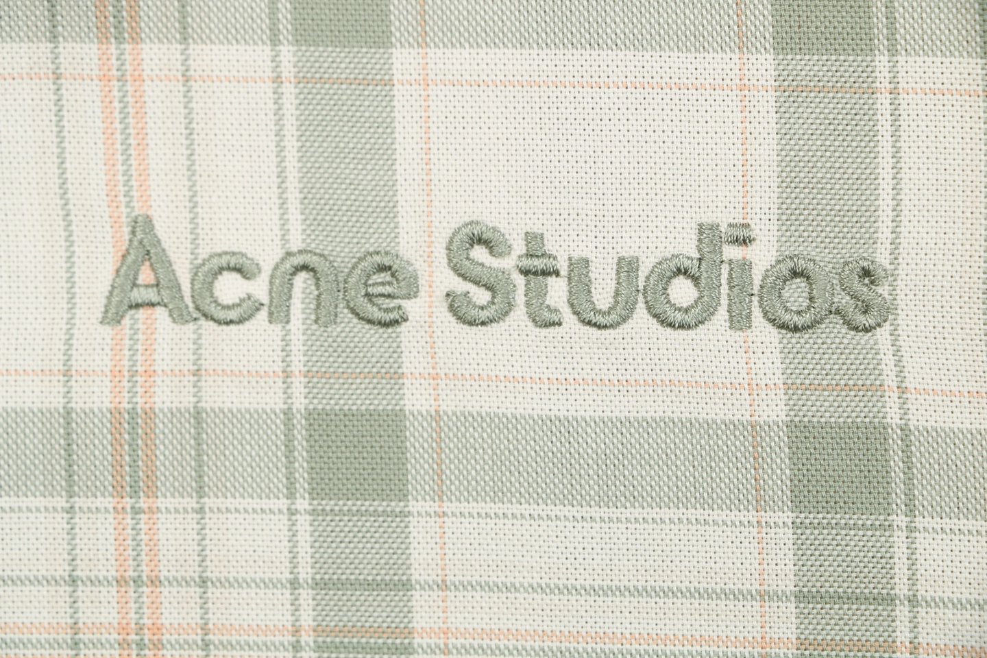 Acne Studios Checked Hooded Jacket Beige Brand