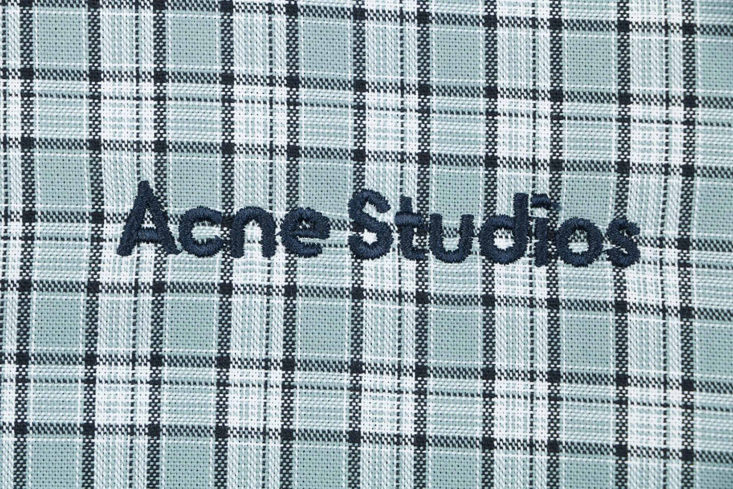 Acne Studios Checked Hooded Jacket Green Brand