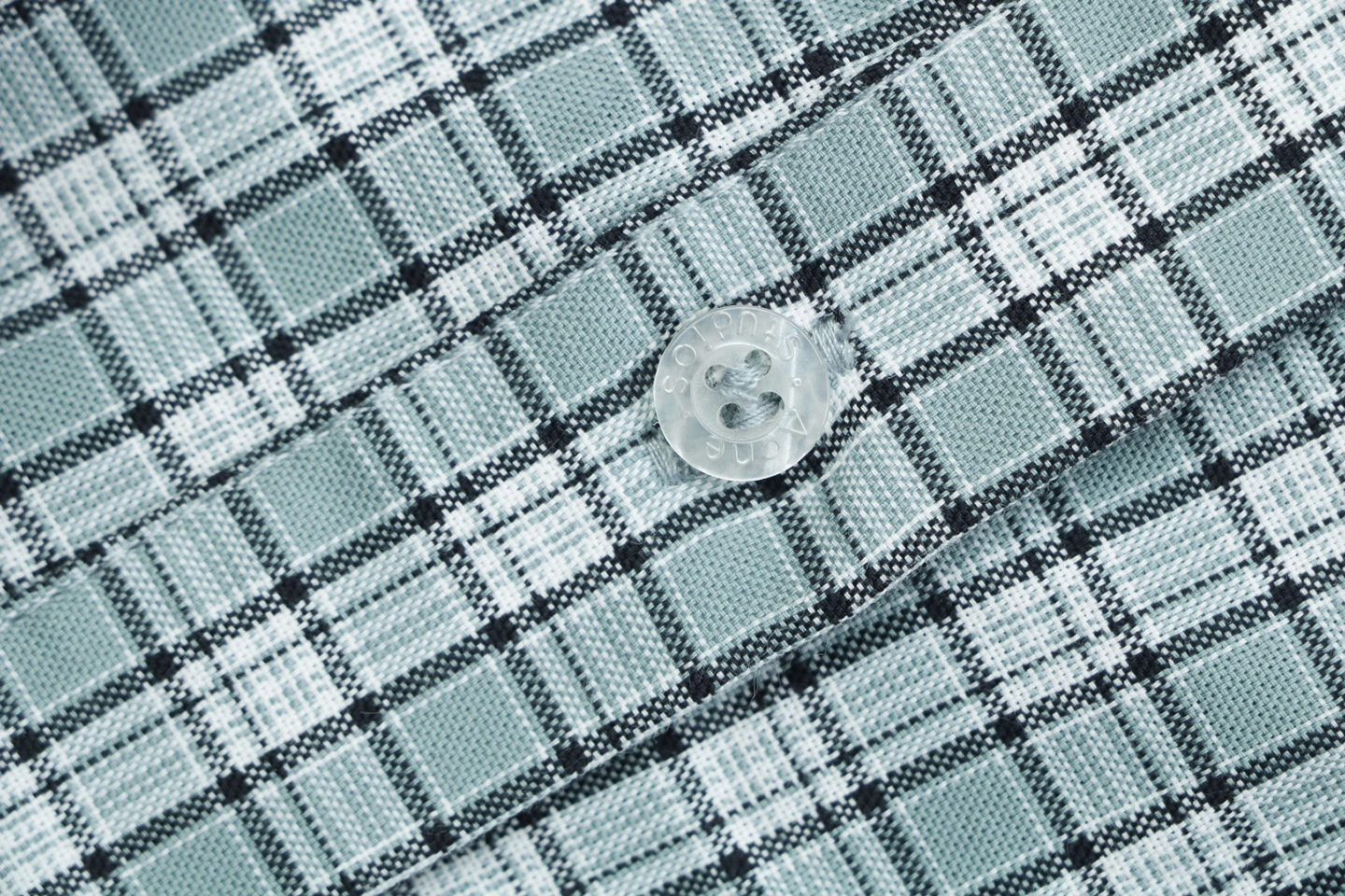 Acne Studios Checked Hooded Jacket Green Button