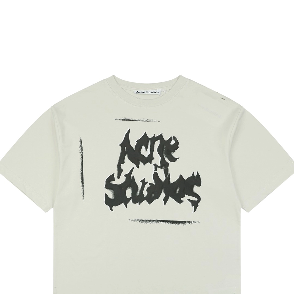 Acne Studios Thorn Logo Distressed T-Shirt