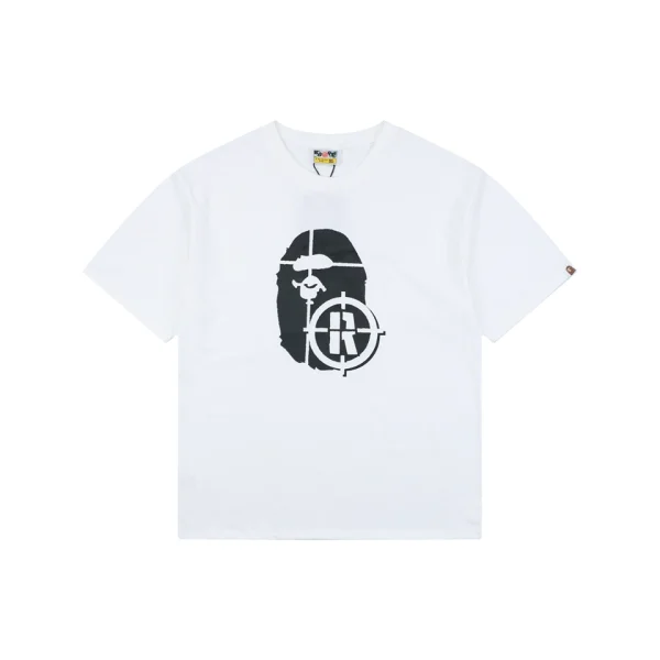 BAPE Target Ape Head Graphic T-Shirt White Front view
