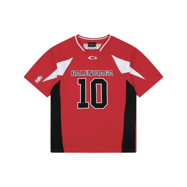 Balenciaga NBA Logo 10 Color Block T-Shirt Front view