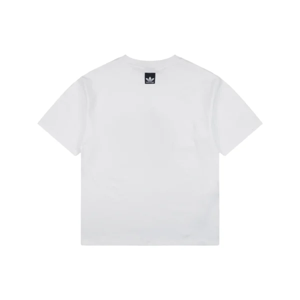 Balenciaga Paris Triple Stripe Reversible T-Shirt - White Front side Back view
