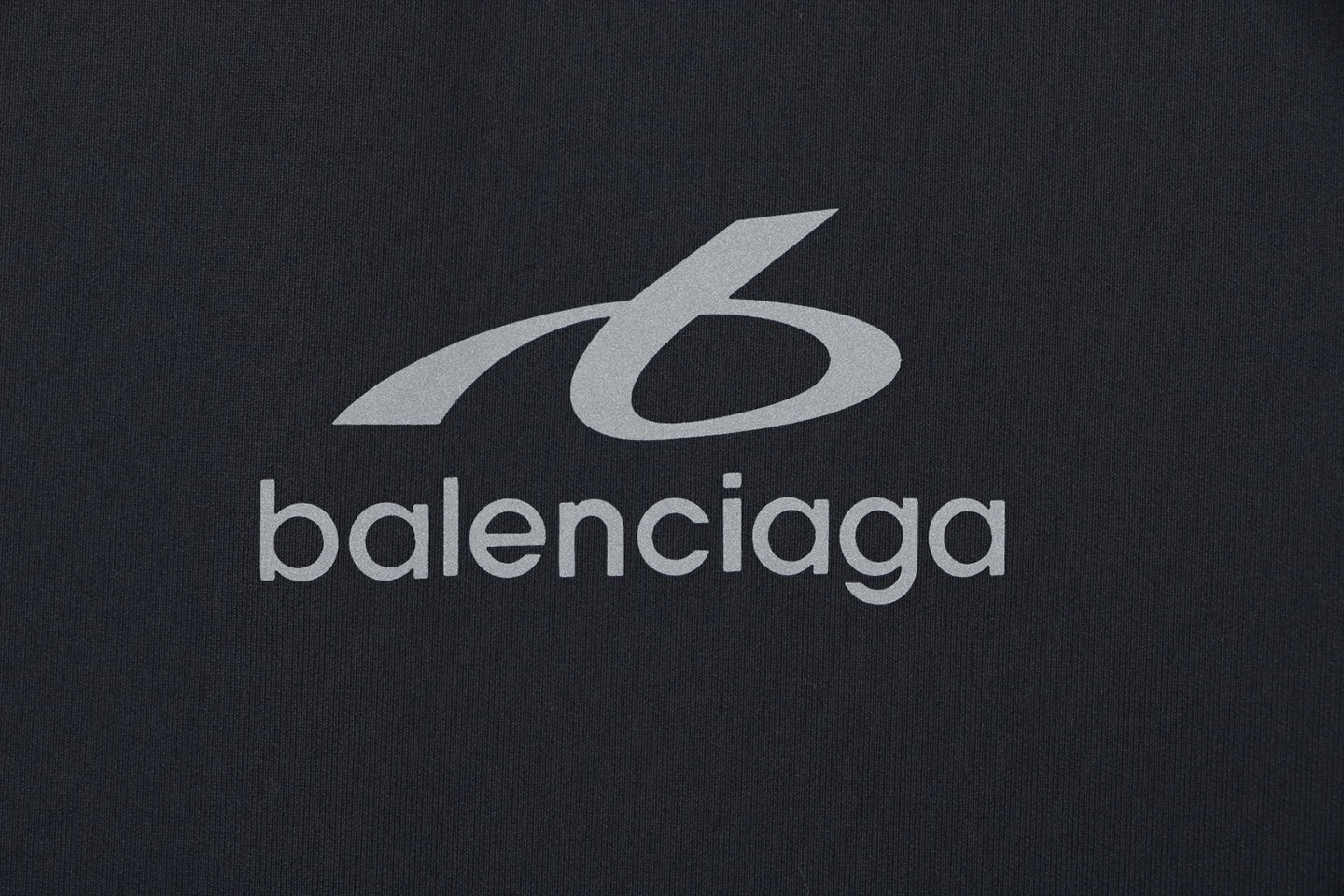 Balenciaga Reflective Logo Layered Compression Shirt Front Print