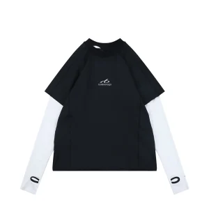 Balenciaga Reflective Logo Layered Compression Shirt Front view