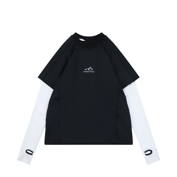 Balenciaga Reflective Logo Layered Compression Shirt Front view