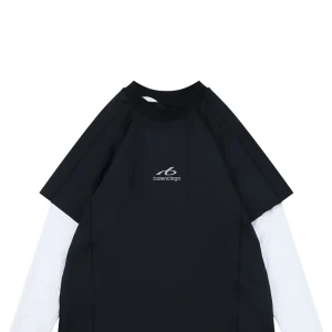 Balenciaga Reflective Logo Layered Compression Shirt