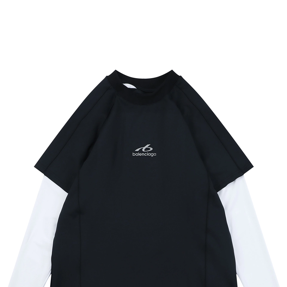Balenciaga Reflective Logo Layered Compression Shirt