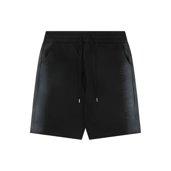 Balenciaga Side Logo Embroidered Sweat Shorts Front view