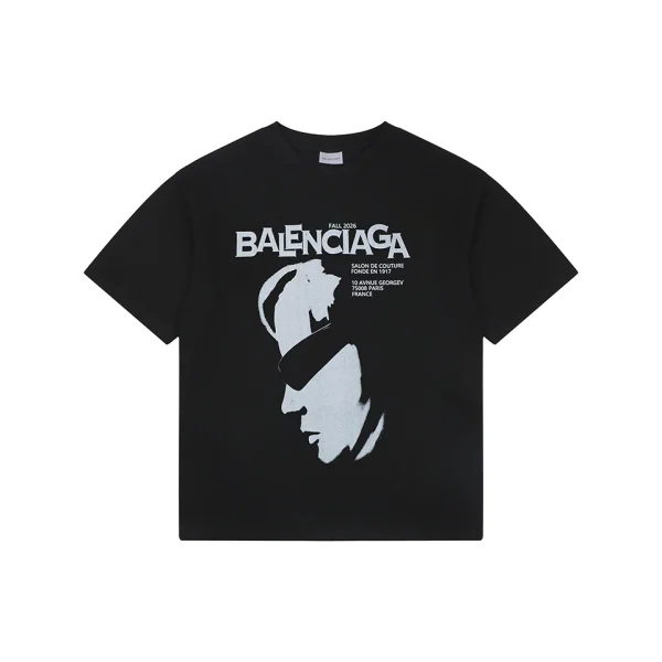 Balenciaga Sunglasses Portrait Graphic T-Shirt Front view