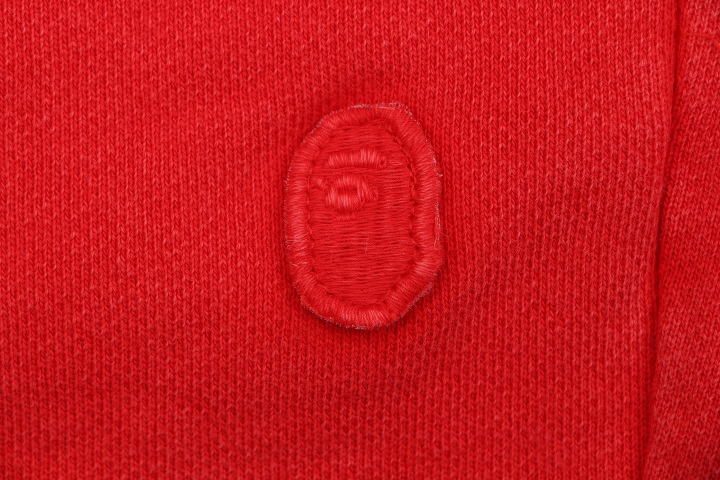 Bape Ape Head Embroidered Logo Sweat Shorts Red Brand