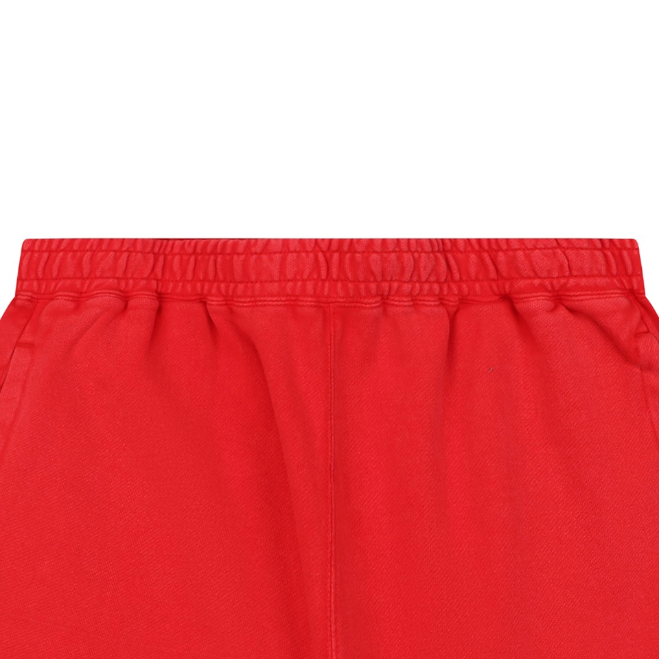 Bape Ape Head Embroidered Logo Sweat Shorts Red