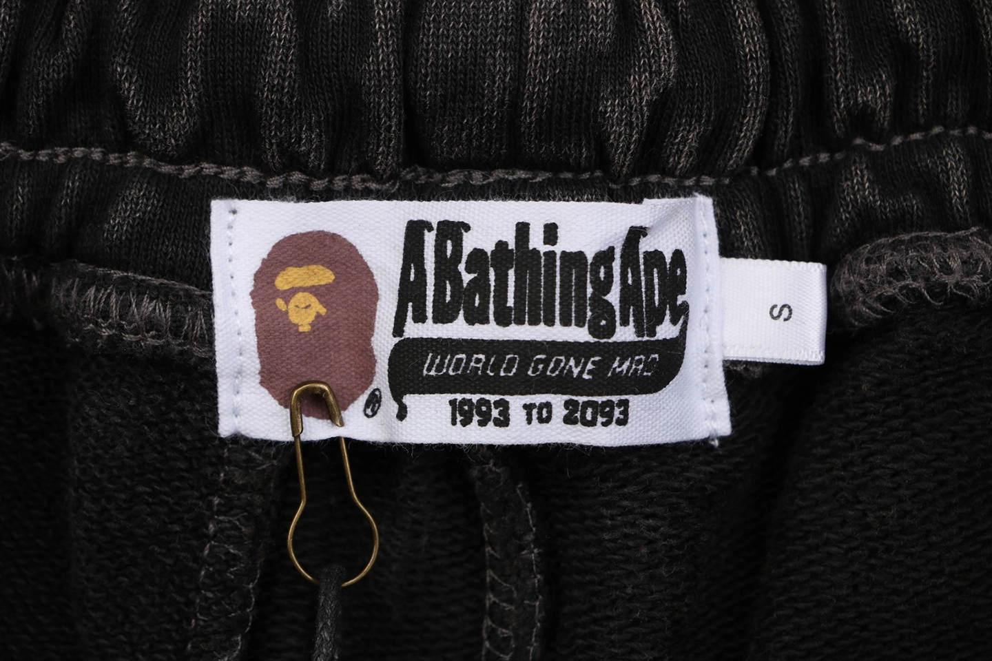 Bape Ape Head Embroidered Logo Sweat Shorts Black Brand label