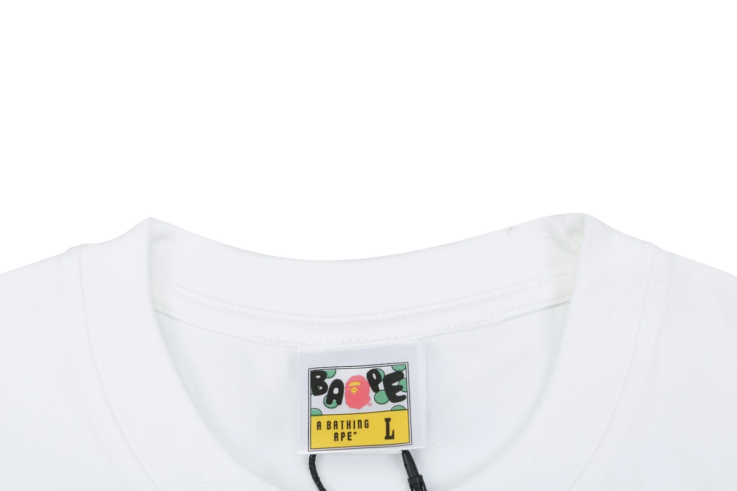 Bape Baby Milo Graphic Print T-Shirt White Collar