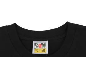 Bape Baby Milo Graphic Print T-Shirt Black Collar