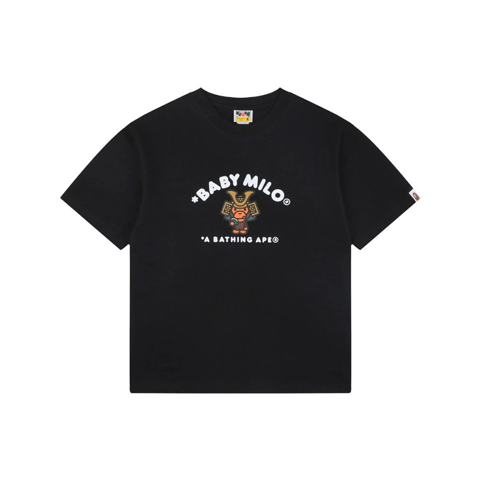 Bape Baby Milo Samurai Graphic T-Shirt Black Front view