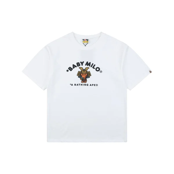 Bape Baby Milo Samurai Graphic T-Shirt White Front view