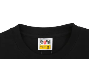 Bape Baby Milo Superman Graphic T-Shirt Black Collar