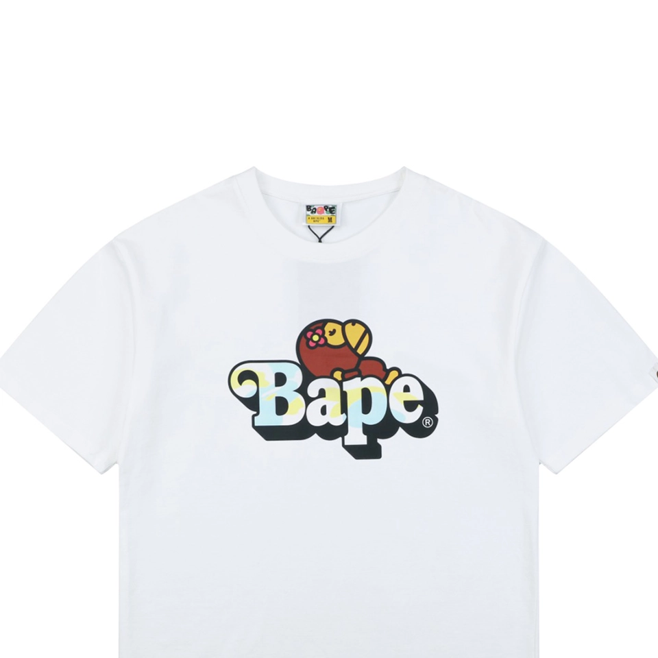 Bape Floral Ape Logo Graphic T-Shirt