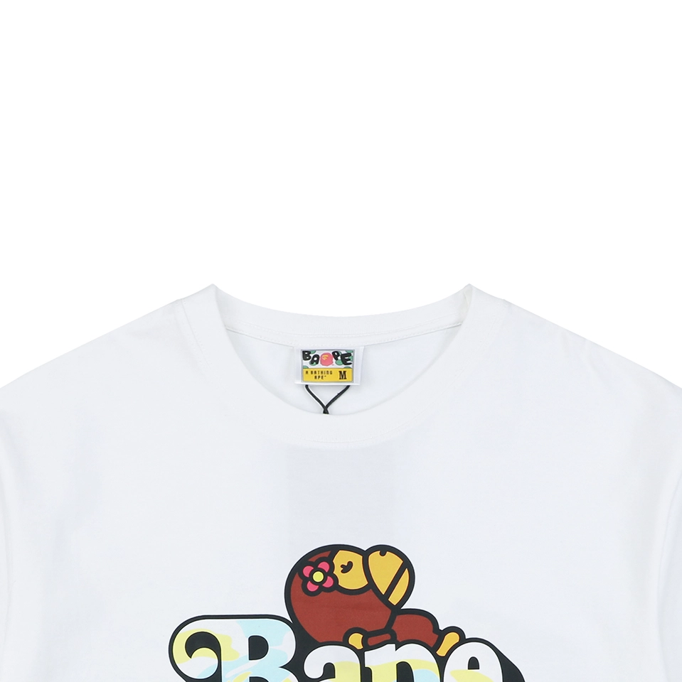 Bape Floral Ape Logo Graphic T-Shirt