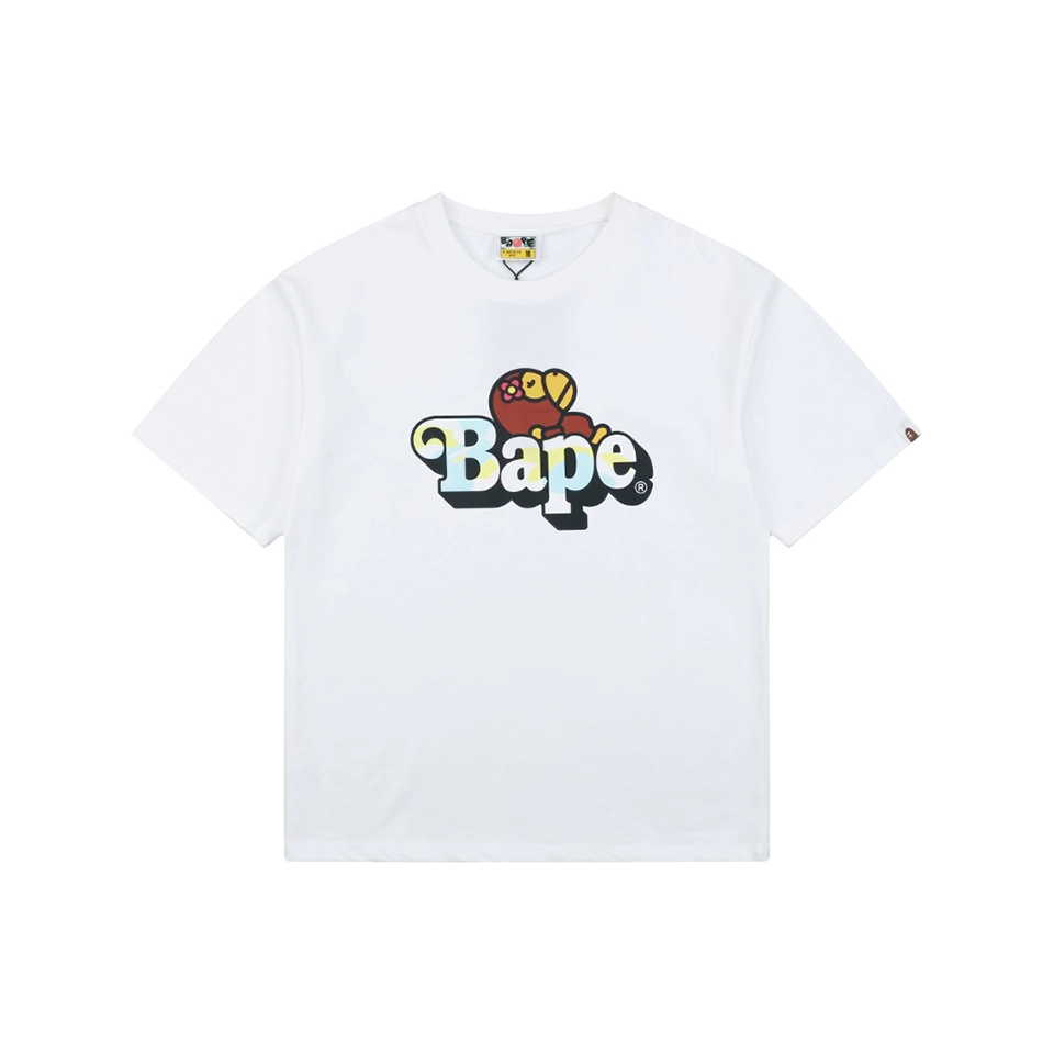 Bape Floral Ape Logo Graphic T-Shirt Front view