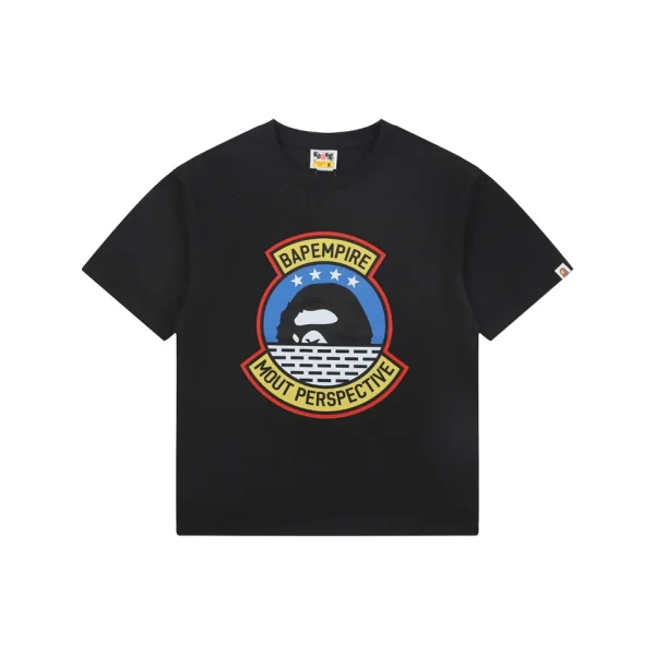 Bape Military Ape Head Graphic T-Shirt Black Front view