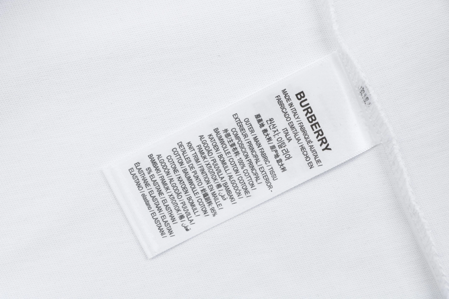 Burberry Blur Horseferry Knight Print T-Shirt Wash label