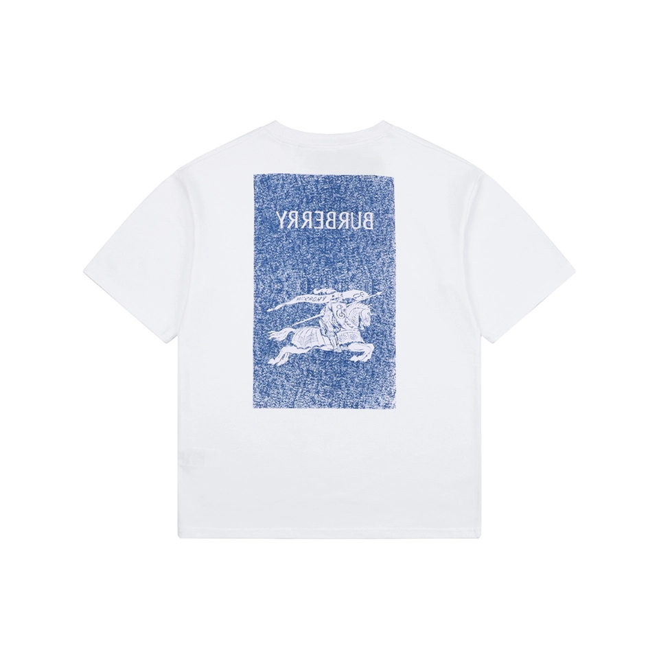 Burberry Blur Horseferry Knight Print T-Shirt Back view