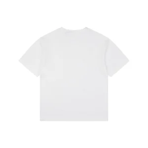 Burberry Check Flag Embroidered T-Shirt White Back view