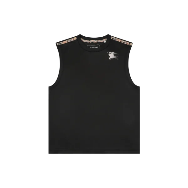 Burberry Check Shoulder Equestrian Knight Tank Top Front view