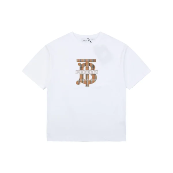 Burberry Vintage Check BT Logo T-Shirt White Front view