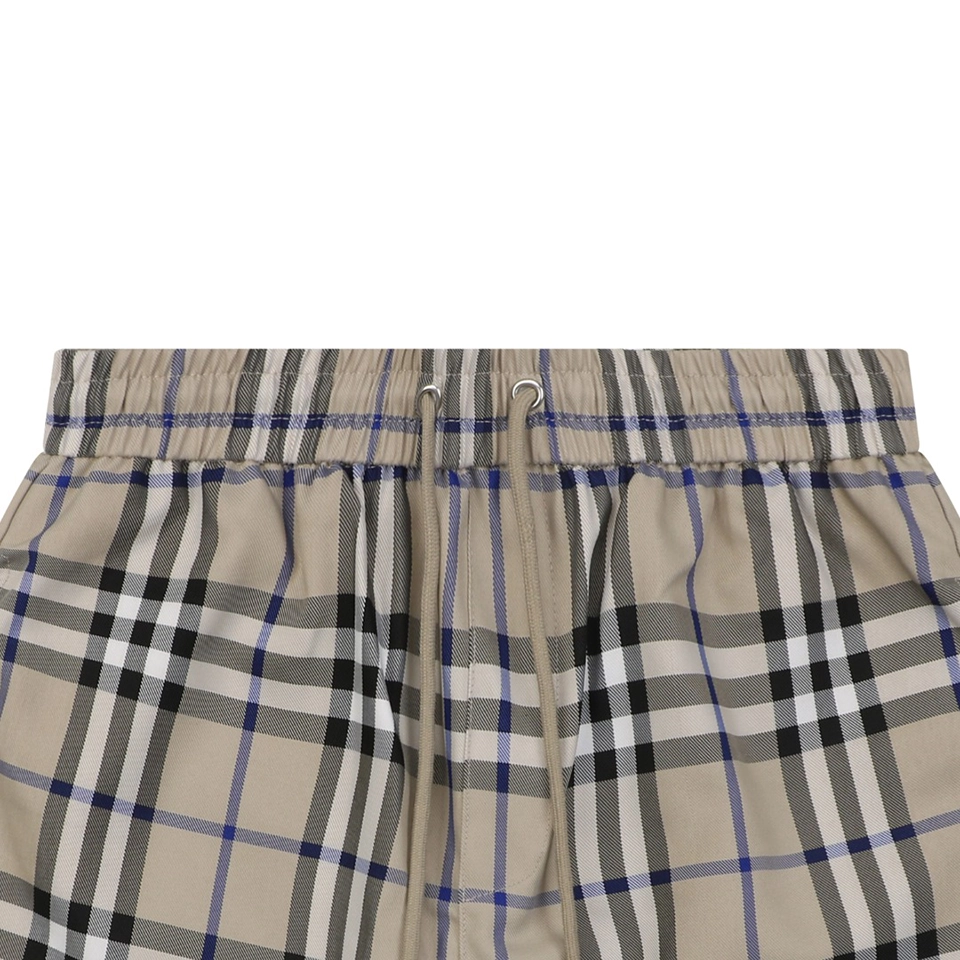 Burberry Vintage Check Drawstring Shorts Khaki