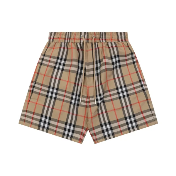 BBry Vintage Check Drawstring Shorts (Brown/Khaki)