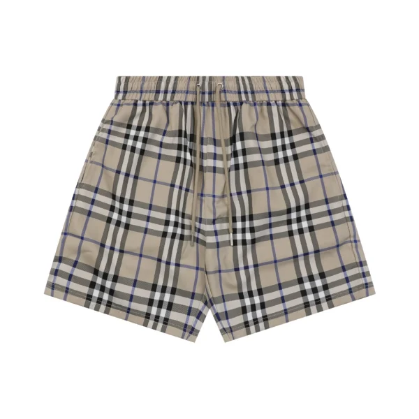 Burberry Vintage Check Drawstring Shorts Khaki Front view