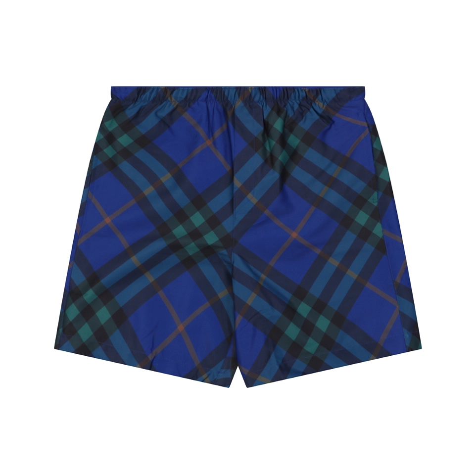 Burberry Vintage Check Mesh-Lined Nylon Shorts Blue