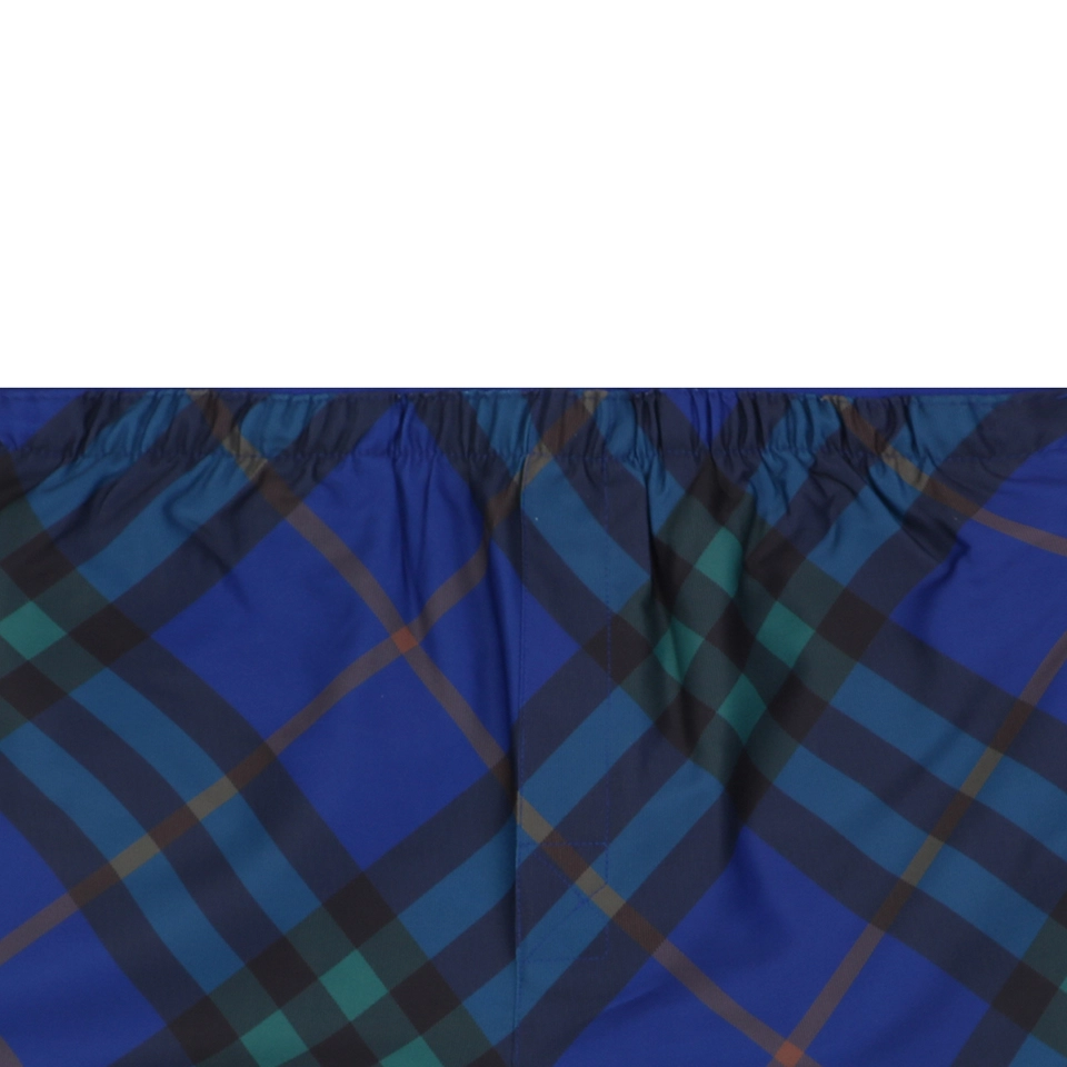 Burberry Vintage Check Mesh-Lined Nylon Shorts Blue
