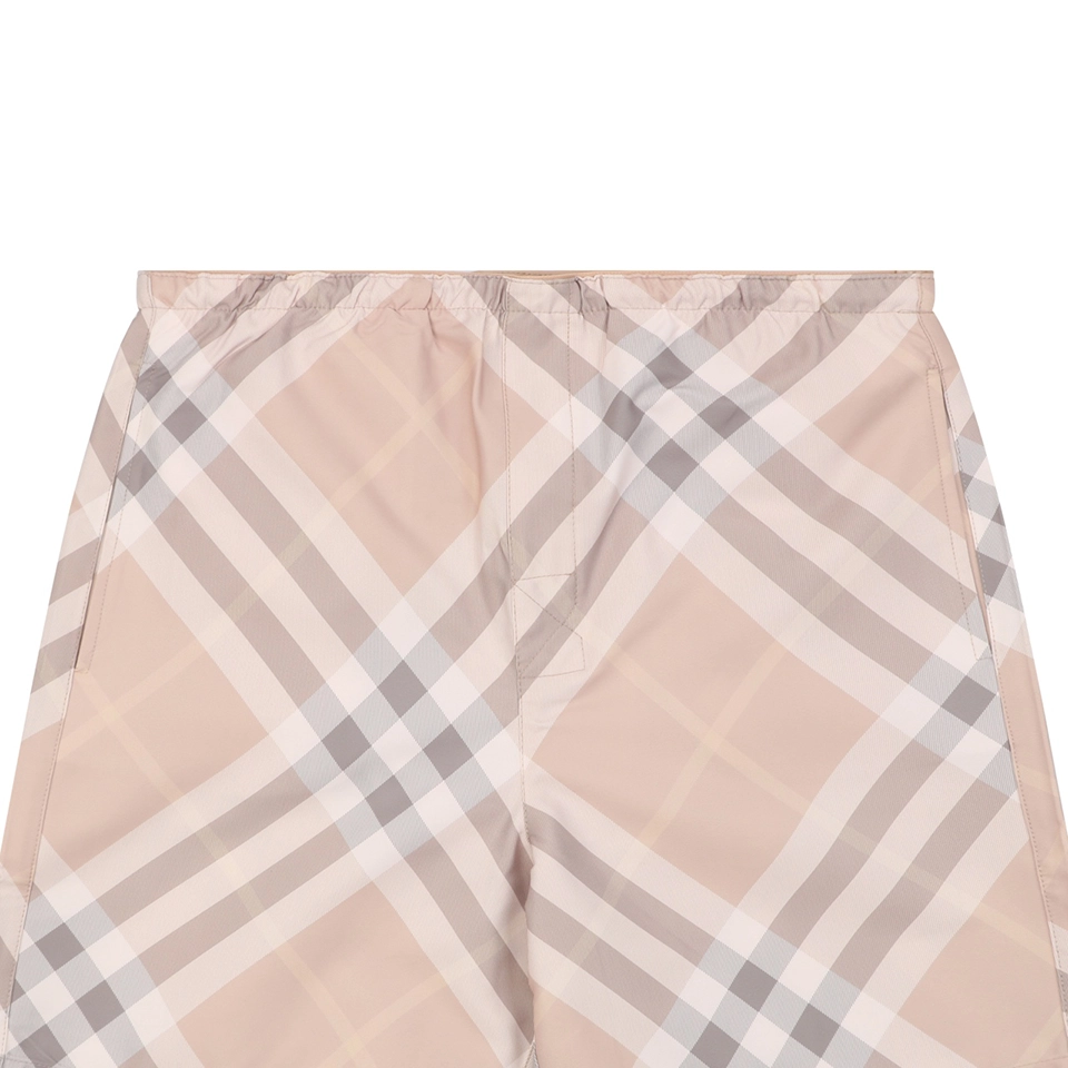 Burberry Vintage Check Mesh-Lined Nylon Shorts Pink