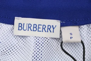 Burberry Vintage Check Mesh-Lined Nylon Shorts Blue Brand label
