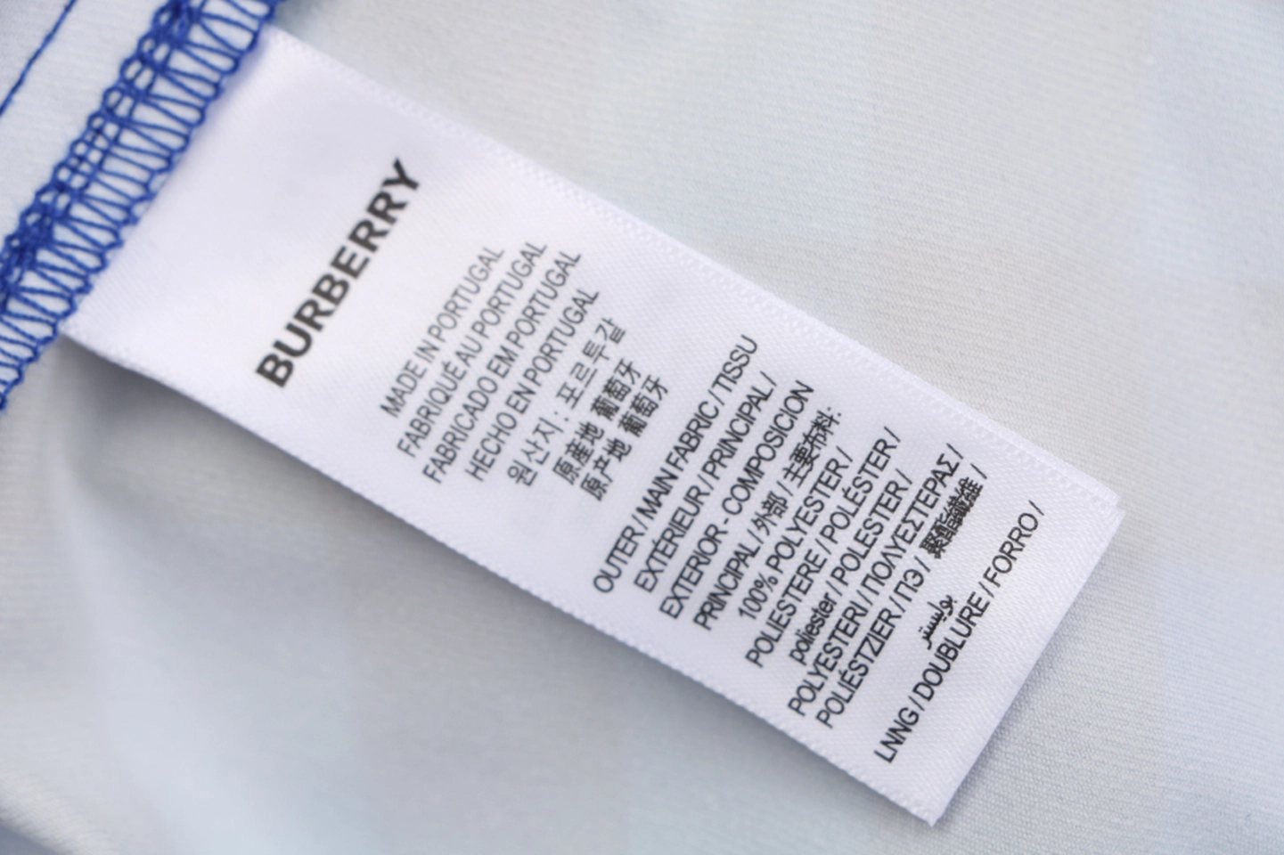 Burberry Vintage Check Mesh-Lined Nylon Shorts Blue Wash label