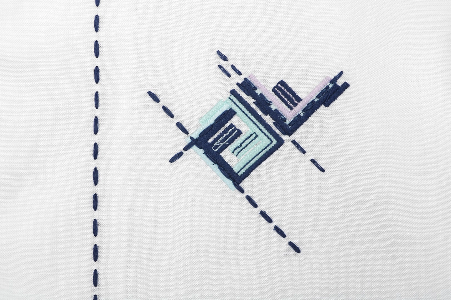 Fendi Geometric Embroidered T-Shirt