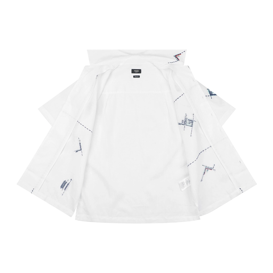Fendi Geometric Embroidered T-Shirt Lining
