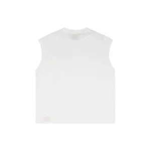 Gallery Dept Pocket Logo Sleeveless T-Shirt White Back view