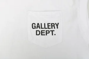 Gallery Dept Pocket Logo Sleeveless T-Shirt White Pocket
