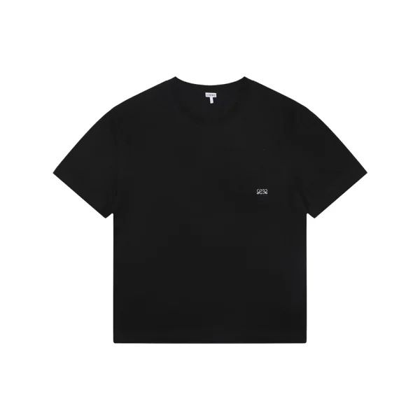 Loewe Anagram Pocket Embroidered T-Shirt Black Front view