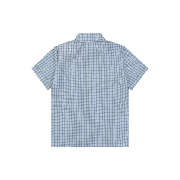 Miu Miu Blue Grey Check T-Shirt Back view