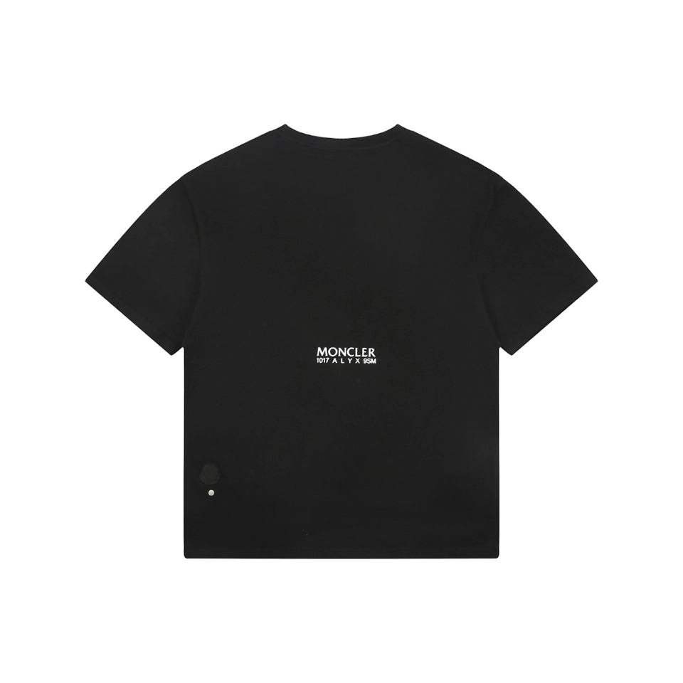 Moncler 1017 ALYX 9SM Halo Logo T-Shirt Black Back view