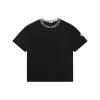 Mxxcler Logo Ribbed Collar T-Shirt (Black/White)