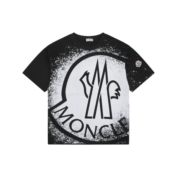 Moncler Oversized Spray Logo T-Shirt Black Front view